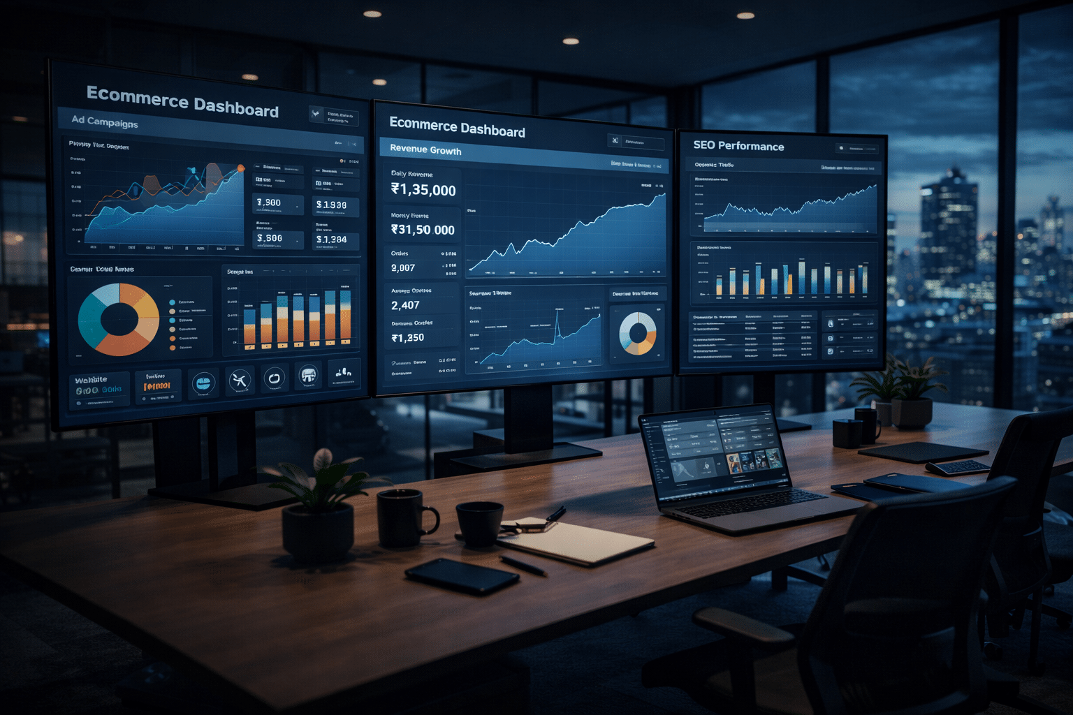 How to scale ecommerce brand in india dashboard showing ecommerce growth analytics
