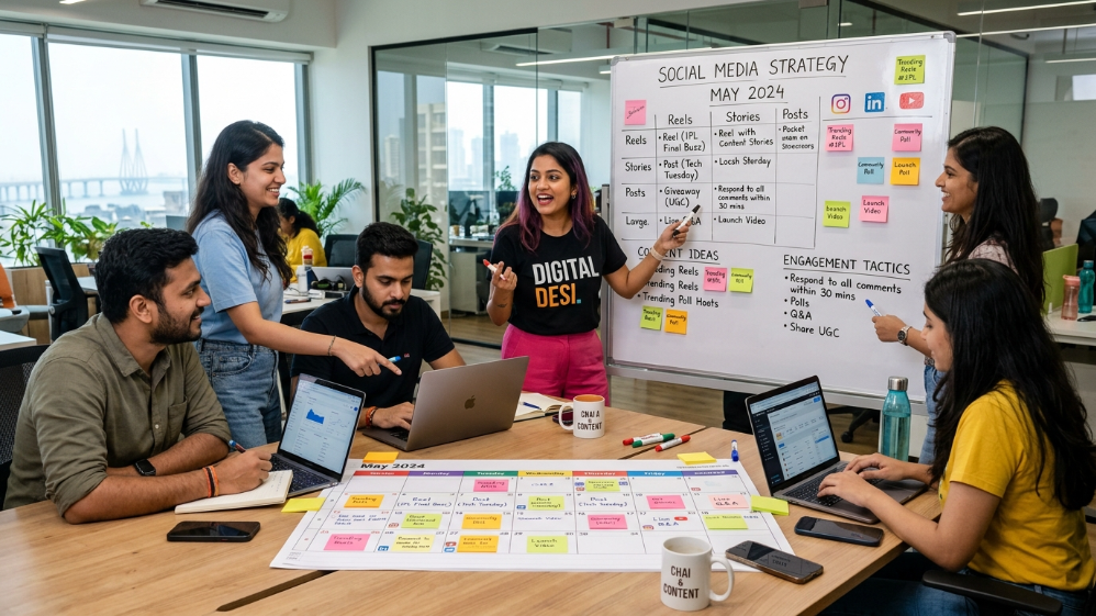 social media content strategy planning session 