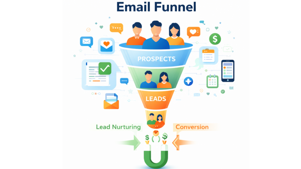 email marketing funnel lead nurturing process