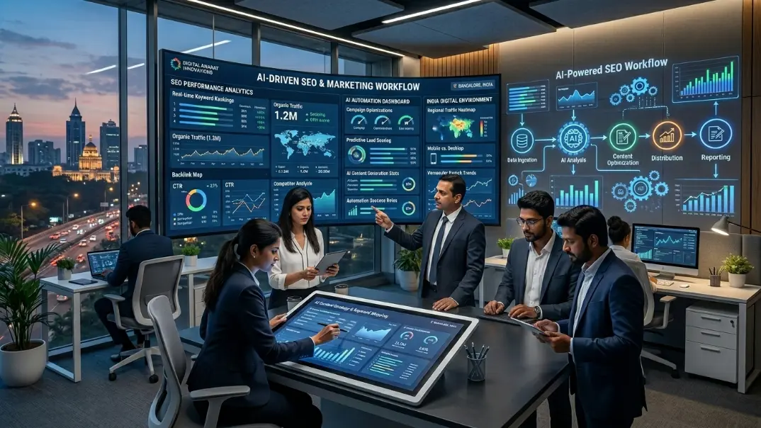 SEO and AI marketing workflow for business growth