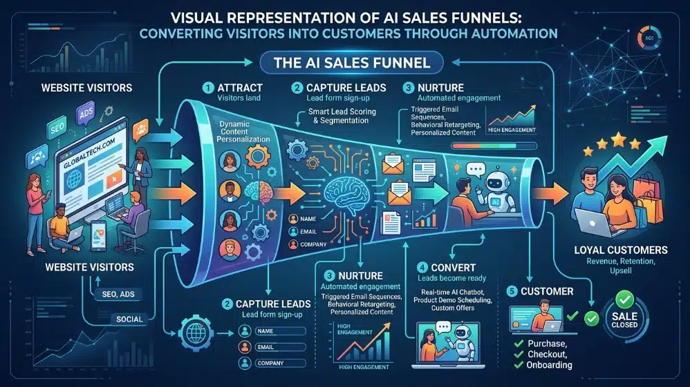 AI sales funnels helping businesses increase conversion rates