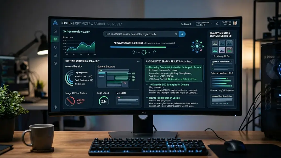 "AI search optimization process for website visibility"
