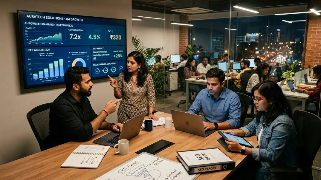 Best AI marketing tools India startup team using AI marketing software