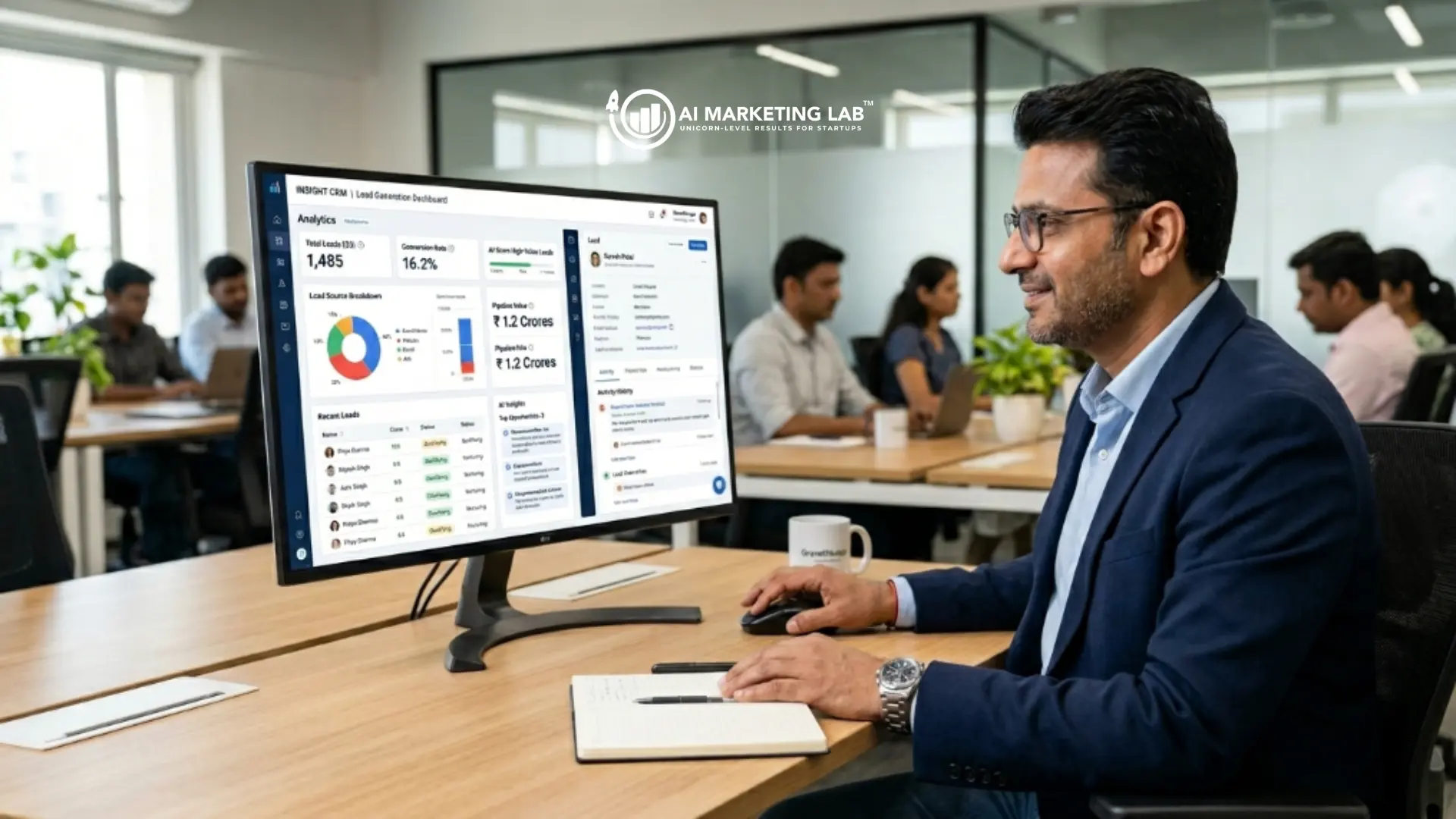 AI lead generation India dashboard analytics