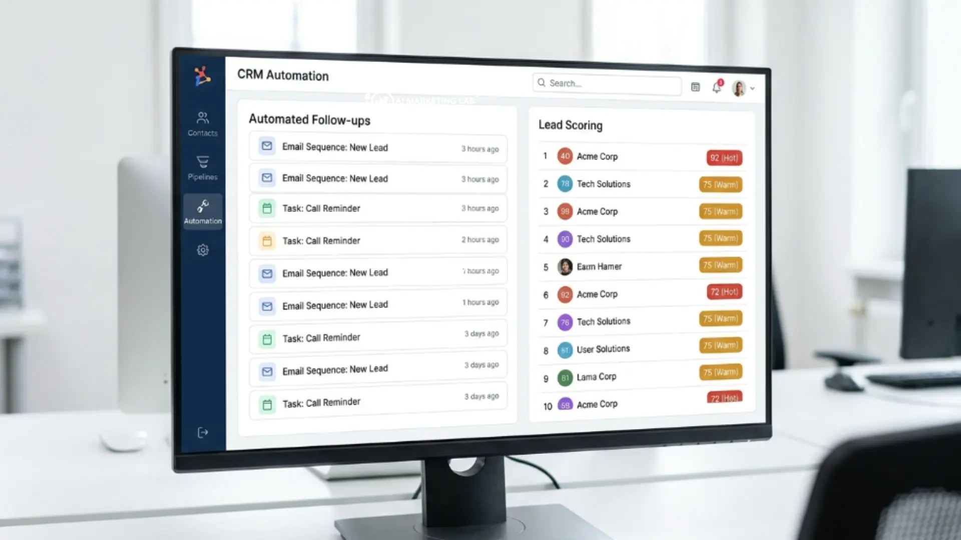 AI CRM automation workflow management