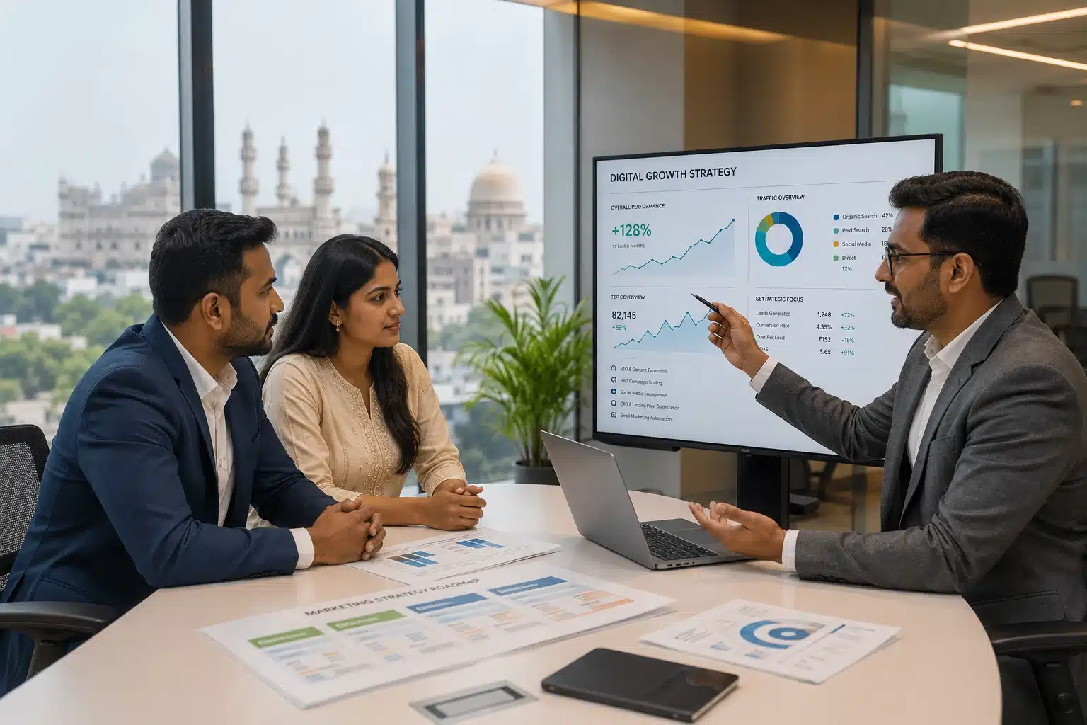 Hyderabad business leaders selecting the right digital marketing partner for long-term growth.