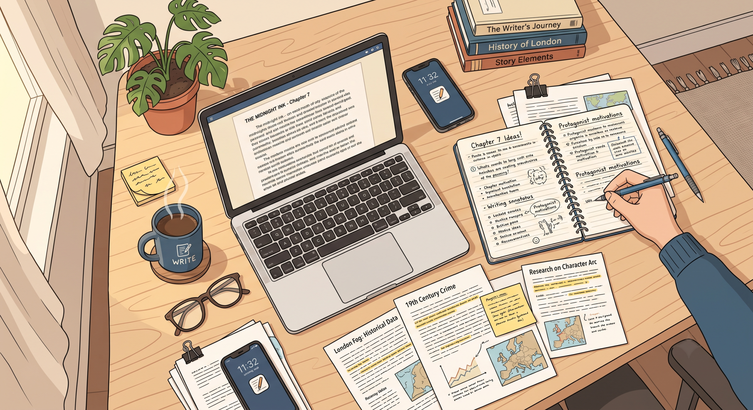 content writing services writer research workspace