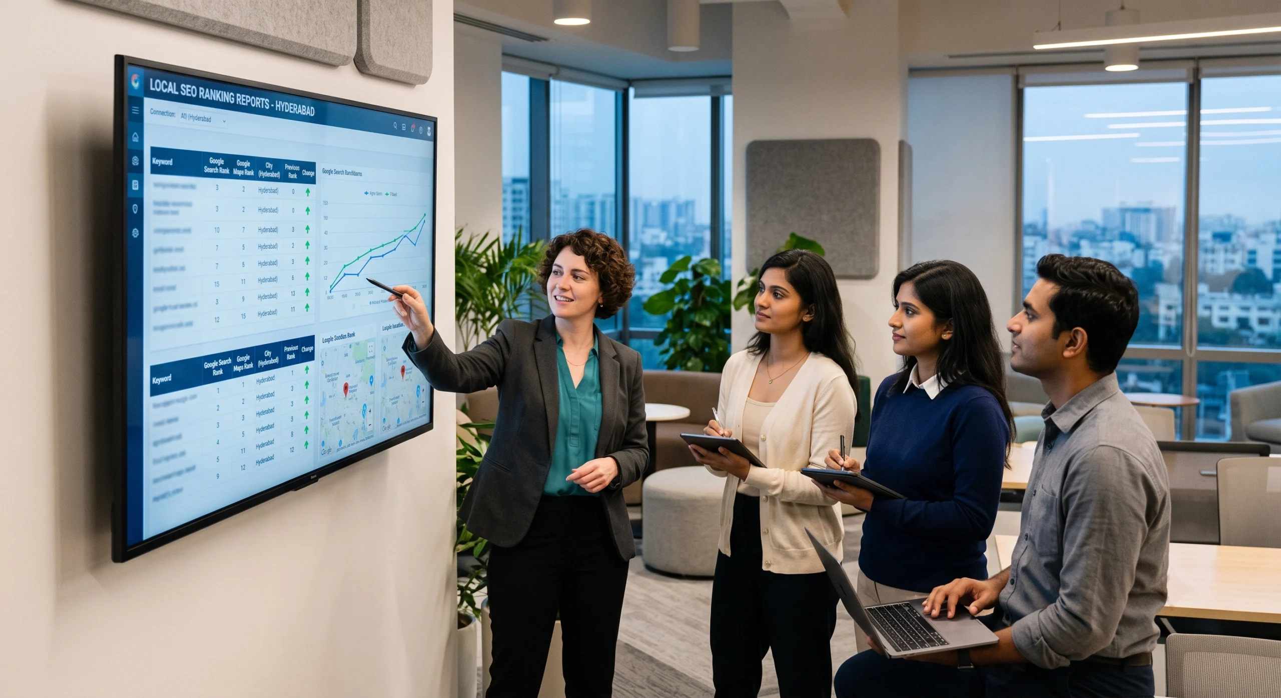 local SEO agency team reviewing local search ranking performance