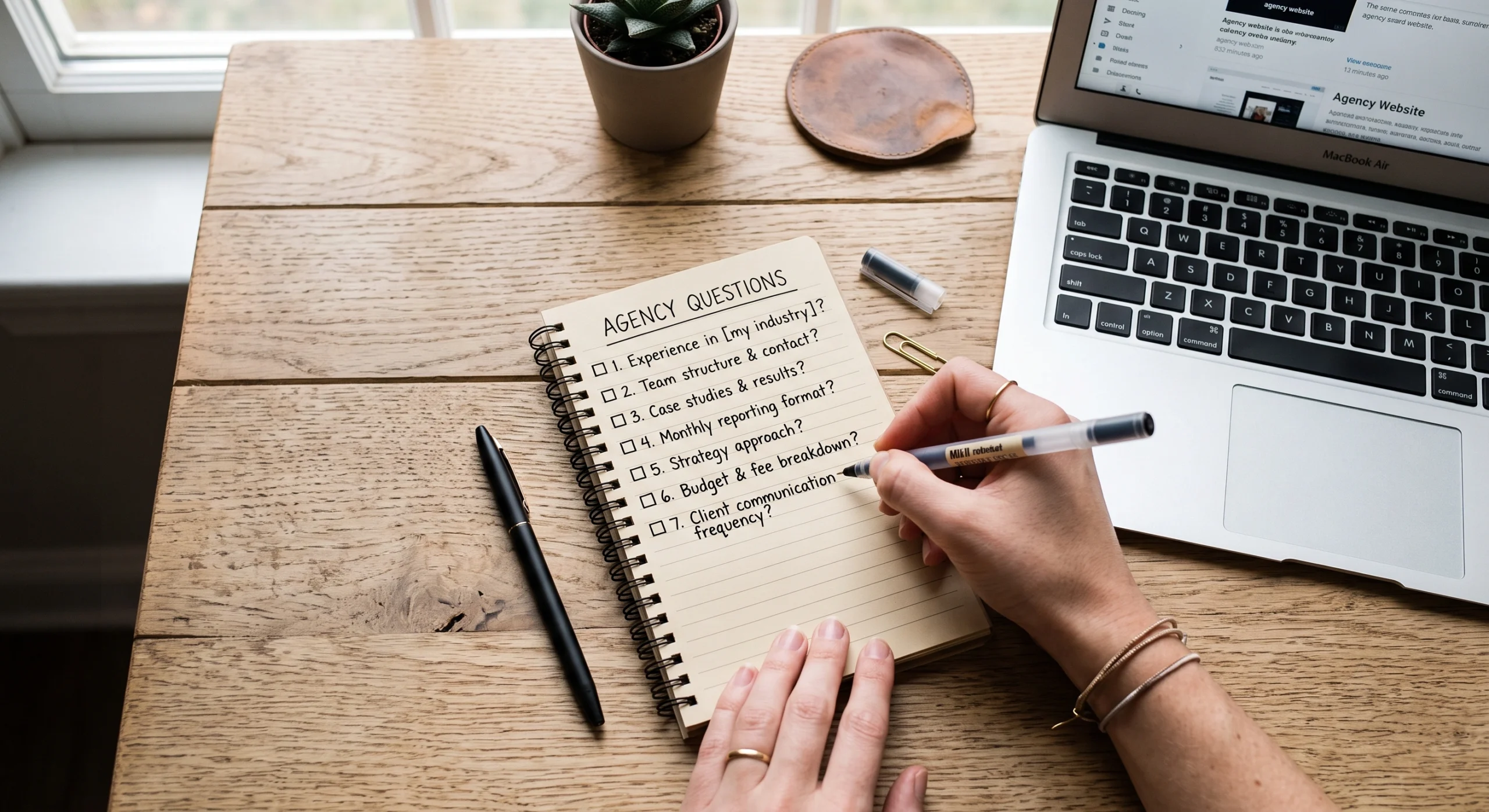 strategy questions to ask digital marketing agency checklist