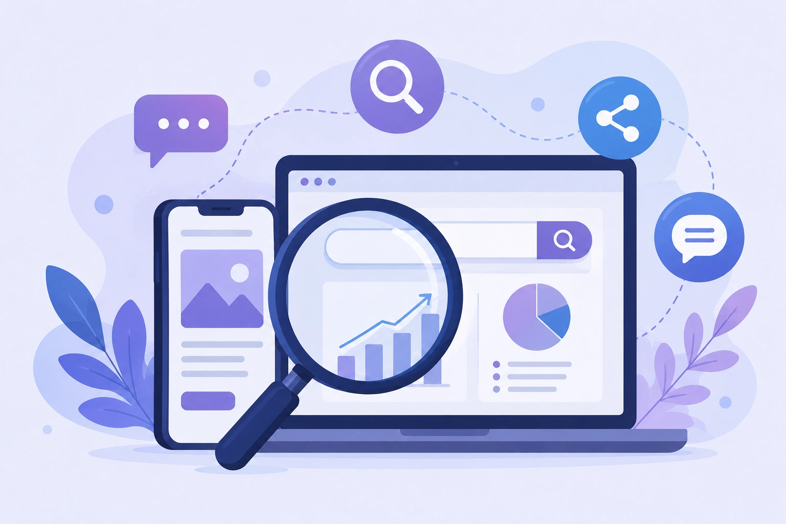 what is digital marketing - simple definition and concept illustration