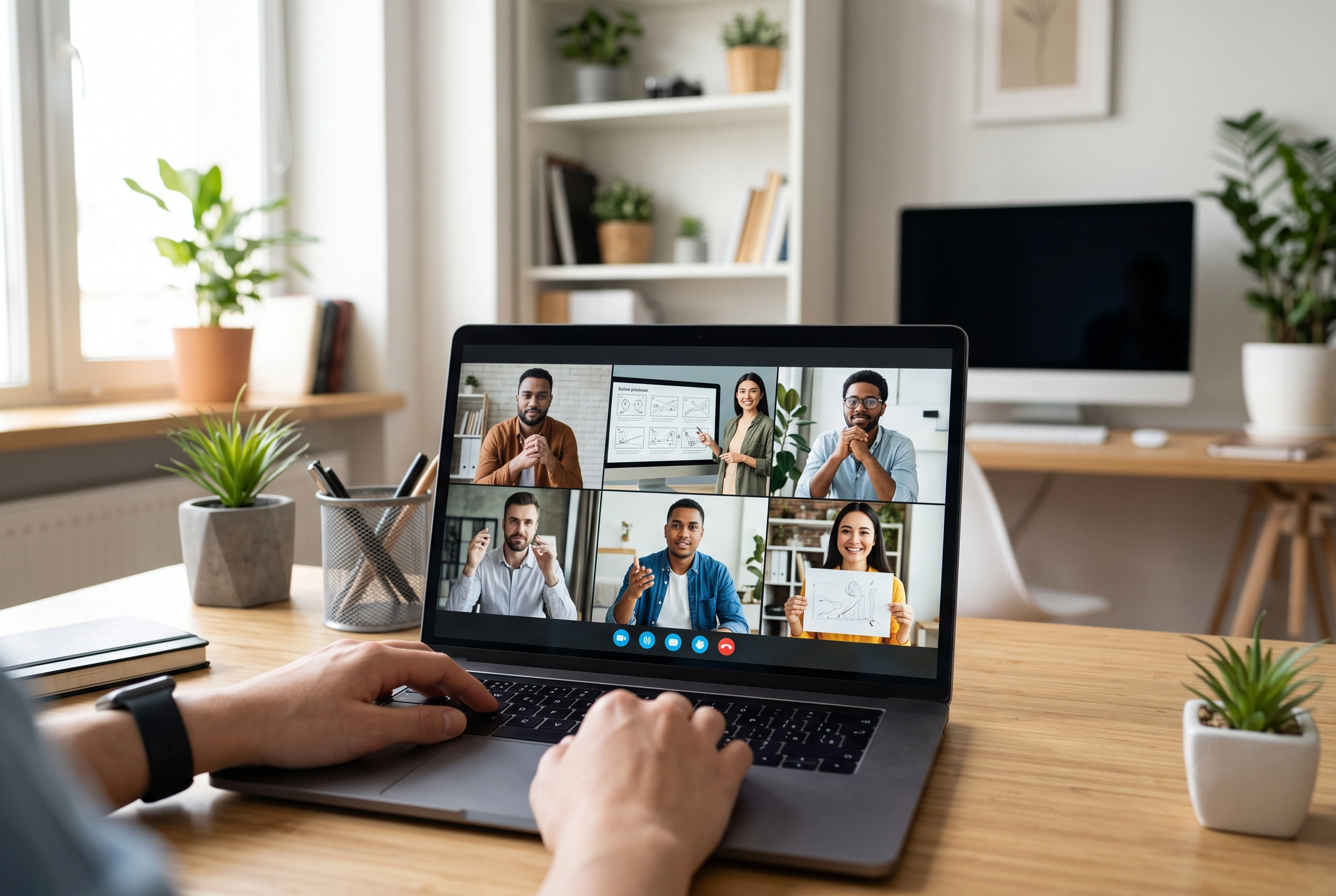 Advertising agency in Mumbai team collaborating remotely